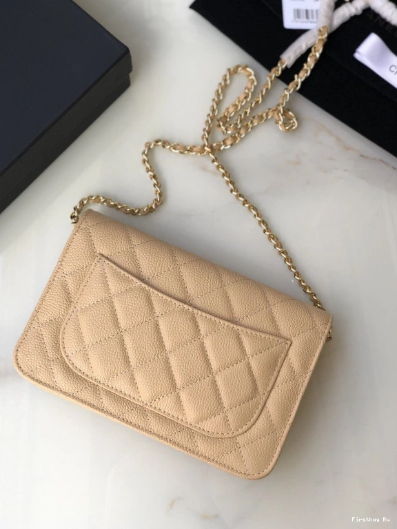 First Bag Ru CAVIAR WALLET CHANEL CHAIN 0709
